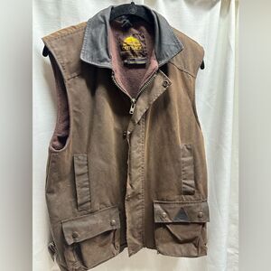 Outback Survival Gear Brown Oilskin Capricorn Vest XS But Measures Like M